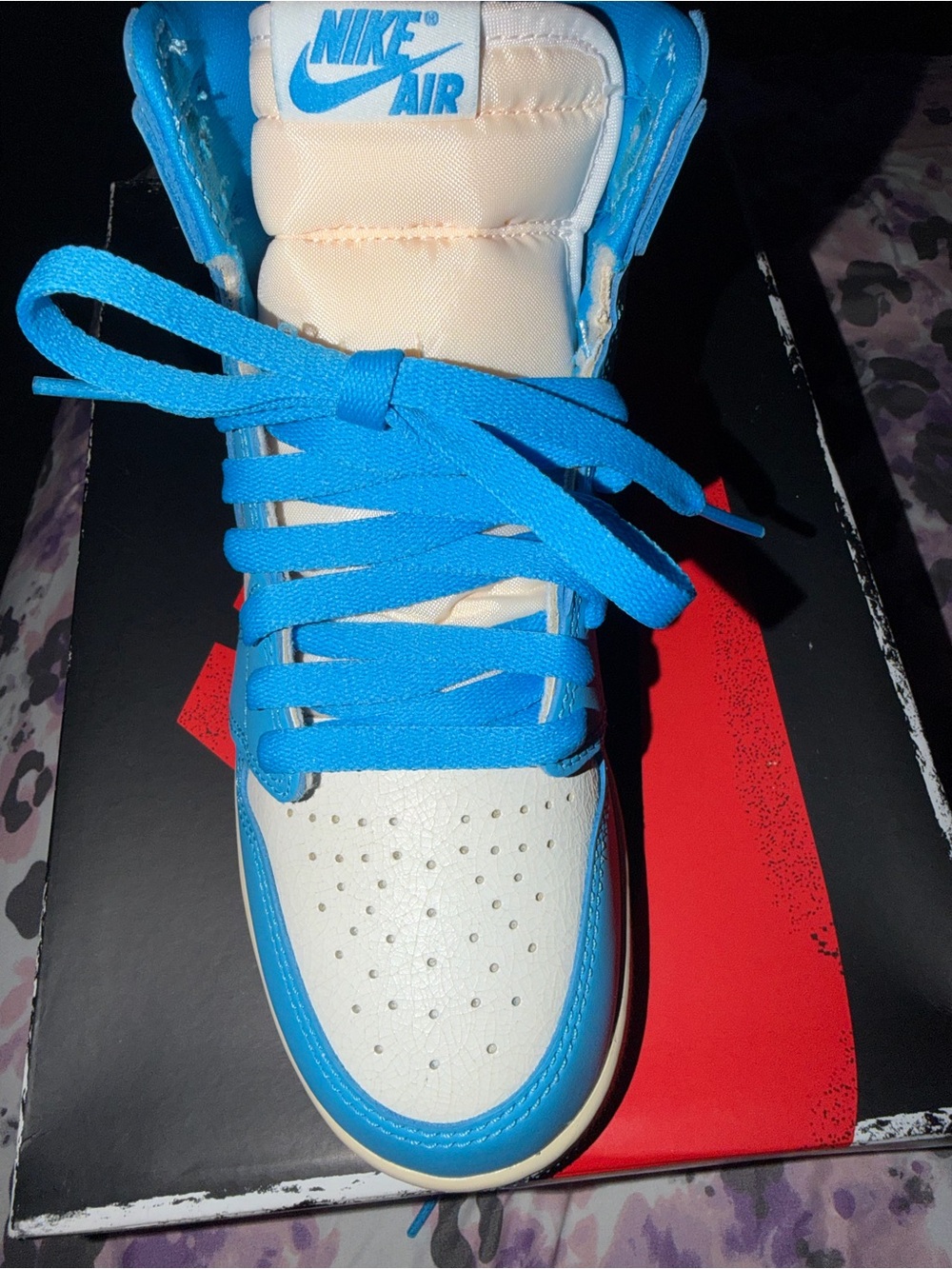 Nike Kids' Air Jordan 1 Mid - Blue/White - Picture 3 of 5